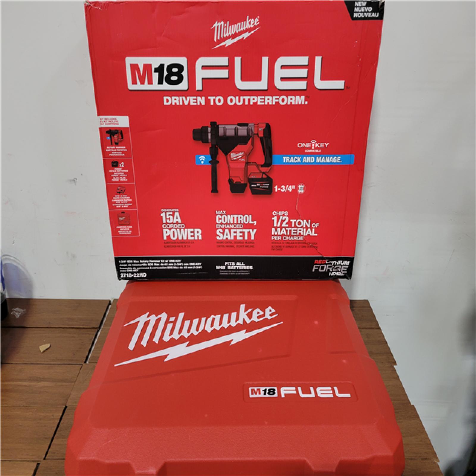 California NEW Milwaukee 1'3/4 SDS Max Rotary Hammer  Includes (2) Batteries  Charger & Hard Case