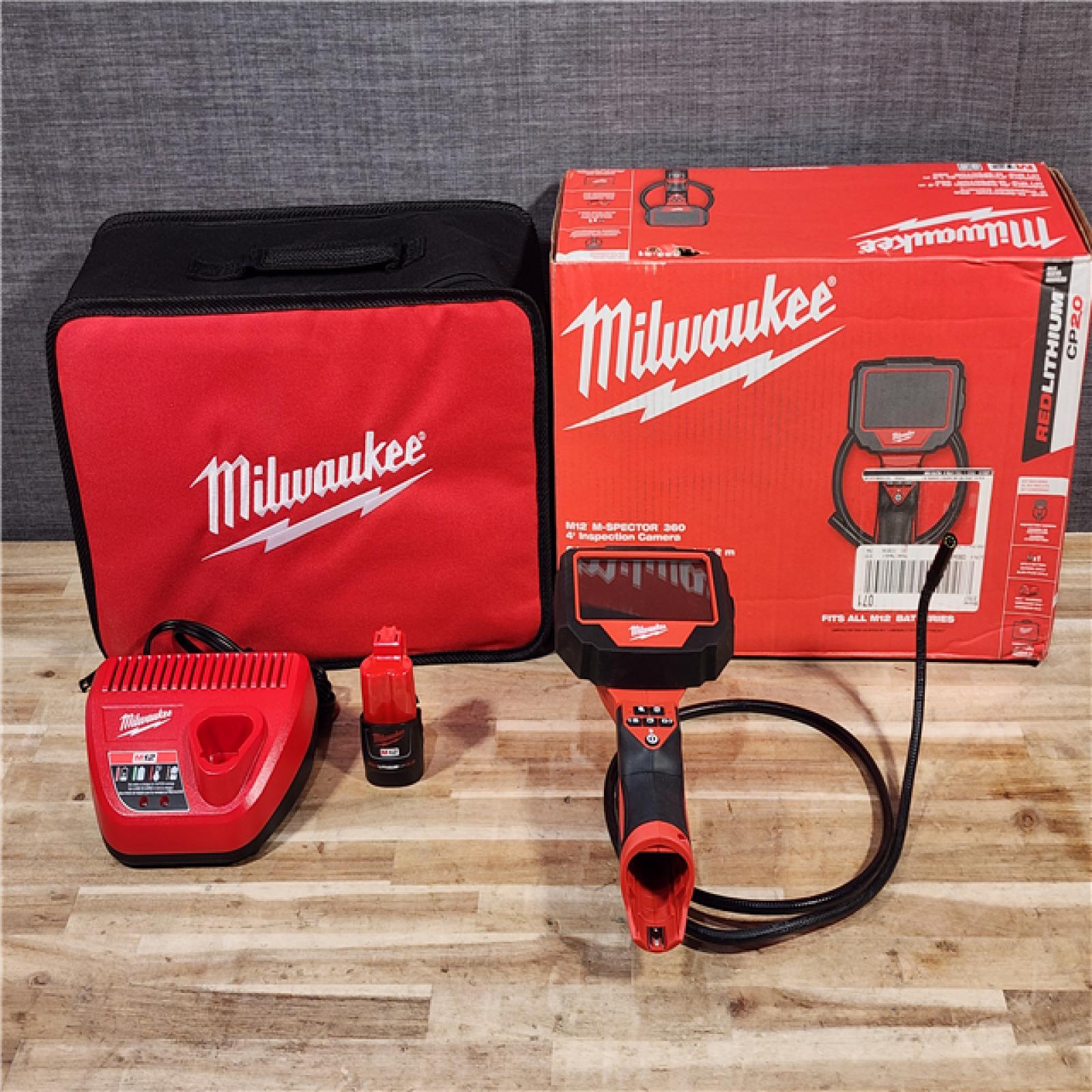 HOUSTON LOCATION - AS-IS Milwaukee 12V Lithium-Ion Cordless M-SPECTOR 360-Degree 4 ft. Inspection Camera Kit