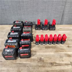 HOUSTON LOCATION - AS-IS MILWAUKEE BATTERY PACK QTY - 20