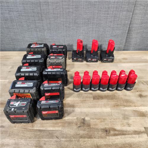 HOUSTON LOCATION - AS-IS MILWAUKEE BATTERY PACK QTY - 20