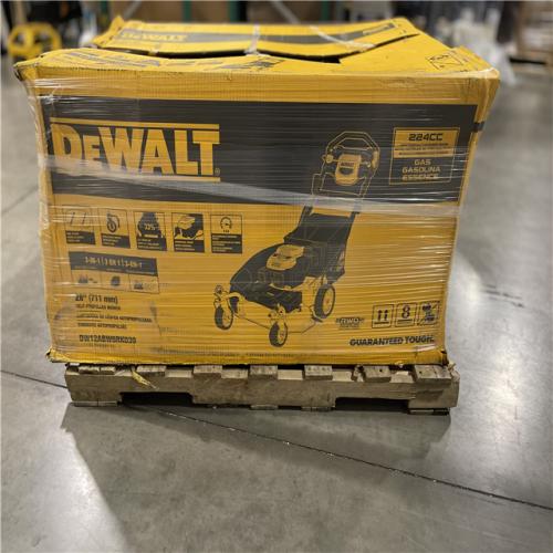 DALLAS LOCATION- DEWALT 28 in. 224cc E-GOV Engine 3-in-1 Gas RWD Self-Propelled Lawn Mower