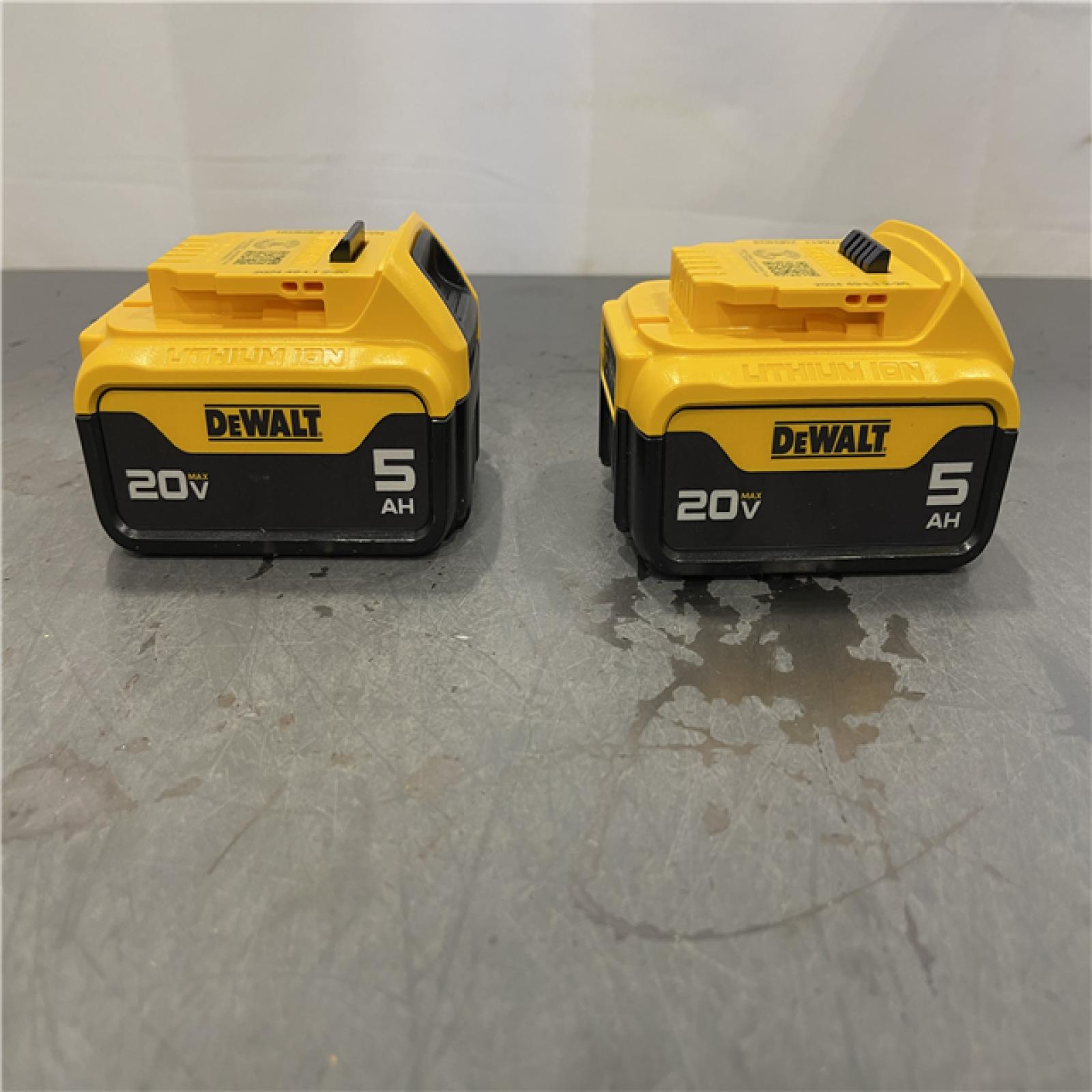 AS-IS - DEWALT 20V MAX XR Premium Lithium-Ion 5.0Ah Battery Pack (2 Pack)