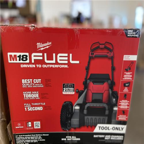 NEW! - Milwaukee M18 FUEL Brushless Cordless 21 in. Walk Behind Dual Battery Self-Propelled Mower (Tool-Only)