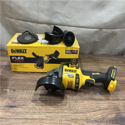 AS-IS FLEXVOLT 60V MAX Cordless Brushless 4.5 in. to 6 in. Small Angle Grinder with Kickback Brake (Tool Only)