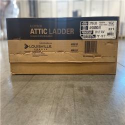 DALLAS LOCATION- AS-IS LOUISVILLE Insulated Aluminum Attic Ladder 7.8 FT-10.3 FT