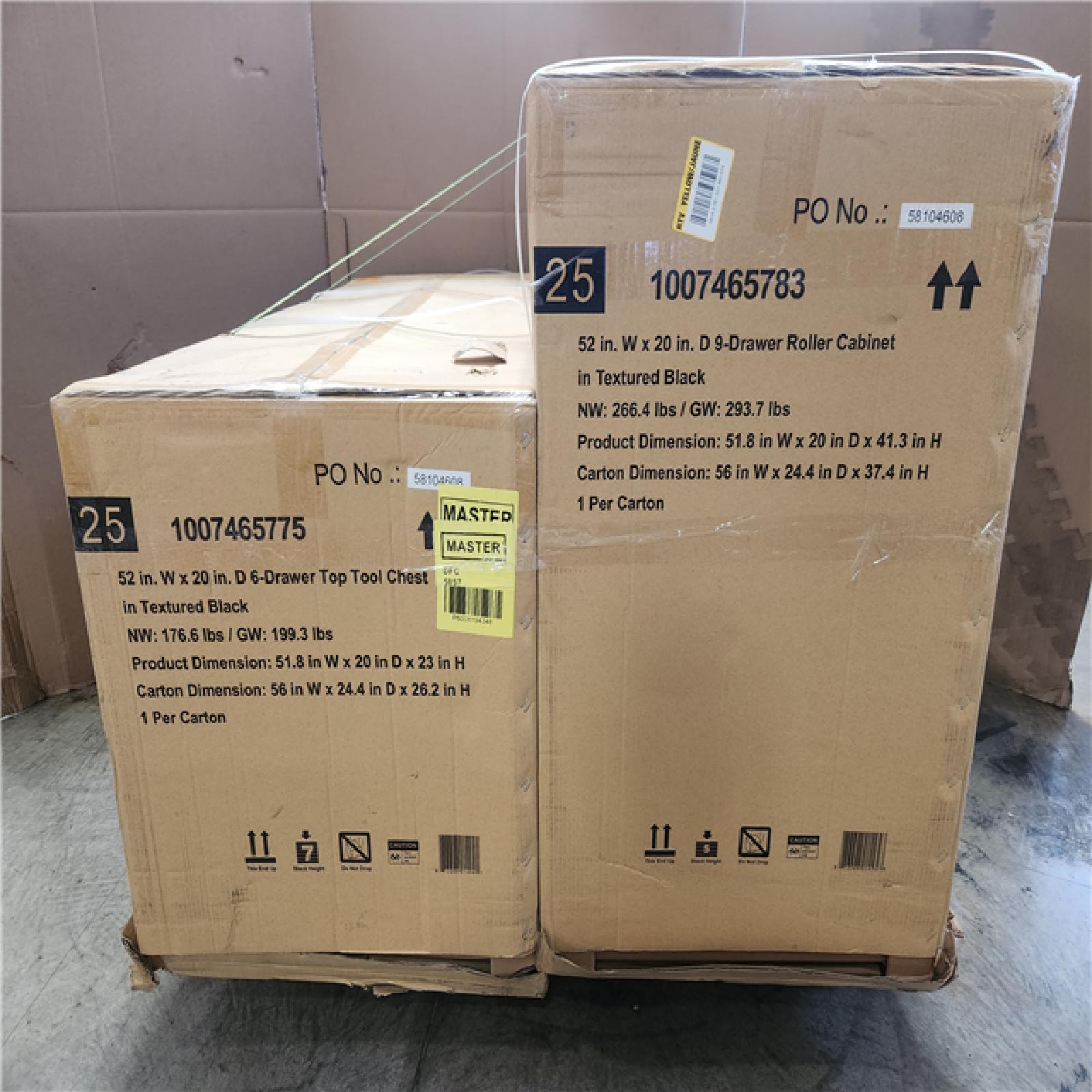 Phoenix NEW Husky Tool Storage 52 in. W x 20 in. D Heavy Duty Rolling Tool Chest Combo in Matte Black (SEALED)