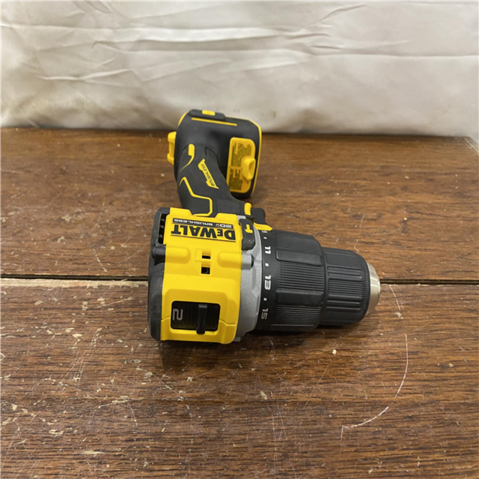 AS-IS DEWALT ATOMIC 20-Volt Lithium-Ion Cordless 1/2 in. Compact Hammer Drill with 3.0Ah Battery, Charger and Bag