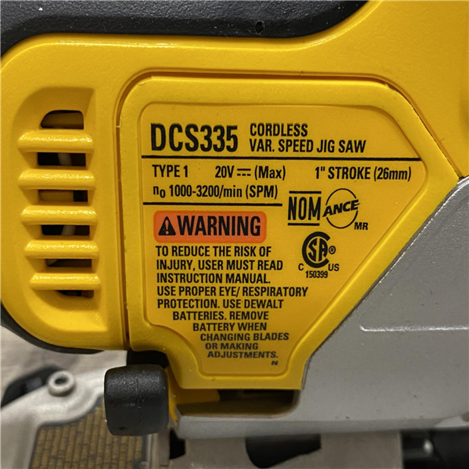 AS-IS DEWALT 20V MAX XR Cordless Barrel Grip Jigsaw (Tool Only)