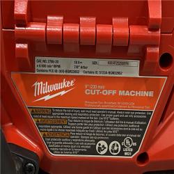 AS-IS Milwaukee FUEL ONE-KEY 18V Lithium-Ion Brushless Cordless 9 in. Cut Off Saw (Tool-Only)