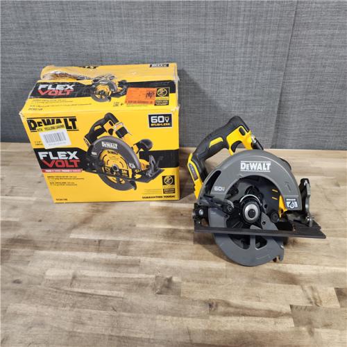 HOUSTON LOCATION - AS-IS (APPEARS LIKE NEW) DeWALT Flexvolt Max 7-1/4  60V Brushless Circular Saw DCS578B (Bare Tool)