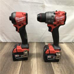 AS-IS Milwaukee FUEL 18V Lithium-Ion Brushless Cordless Hammer Drill and Impact Driver Combo Kit