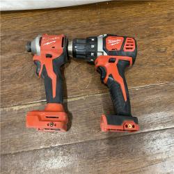 AS-IS MILWAUKEE M18 FUEL 18V Lithium-Ion Brushless Cordless Hammer Drill and Impact Driver Combo Kit (2-Tool) with 2 Batteries