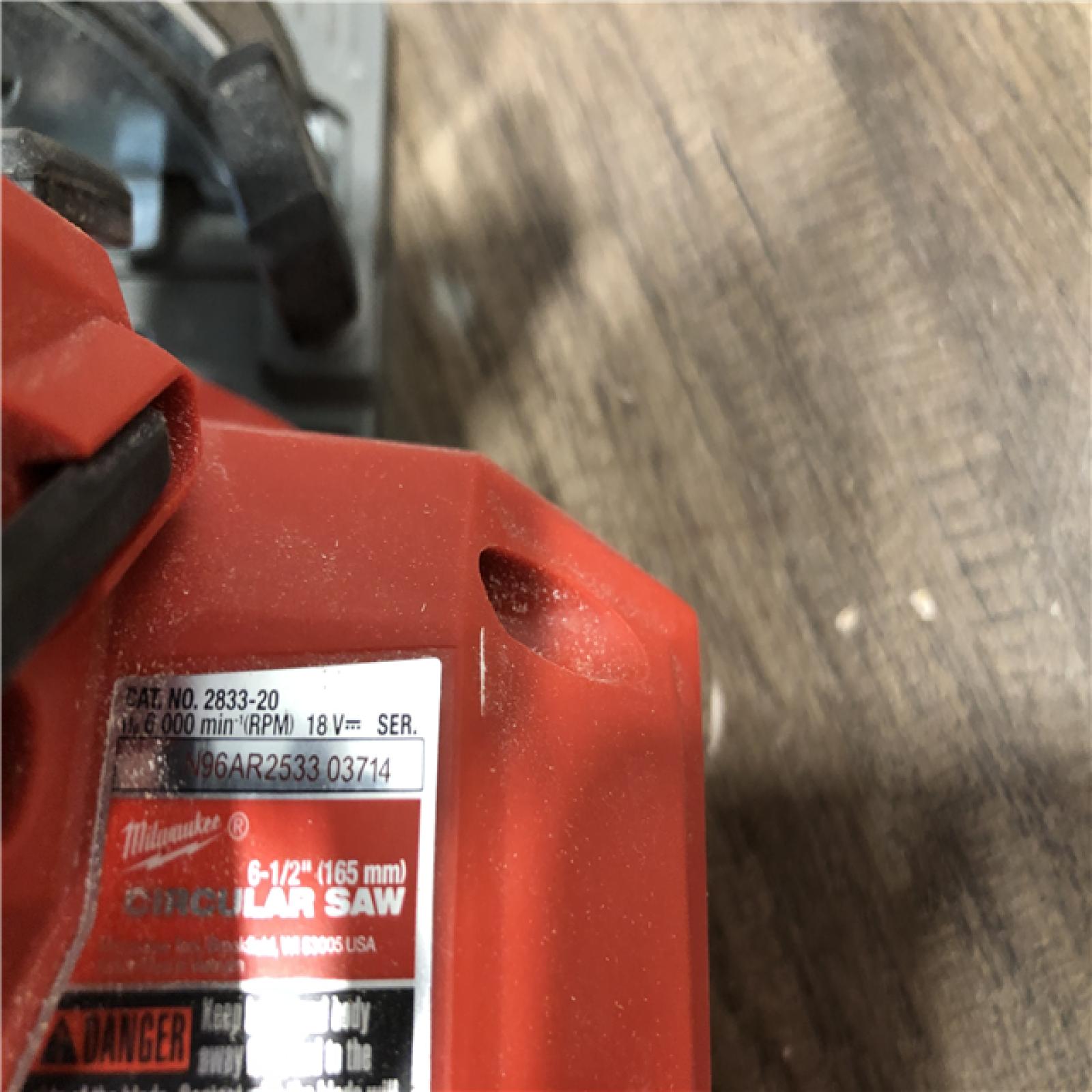 AS-IS Milwaukee  FUEL 18V Lithium-Ion Brushless Cordless 6-1/2 in. Circular Saw (Tool-Only)