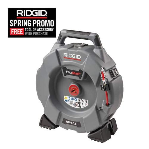 Phoenix NEW RIDGID K9-102+ FlexShaft Wall-to-Wall Professional Drain Cleaning Machine 1/4 in. x 50ft. Designed for 1 1/4 in. - 2 in. Pipes