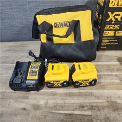 HOUSTON LOCATION - AS-IS DEWALT 20V MAX XR Hammer Drill and ATOMIC Impact Driver 2 Tool Cordless Combo Kit with (2) 4.0Ah Batteries, Charger, and Bag