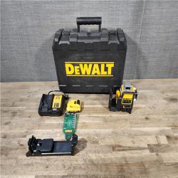 HOUSTON LOCATION - AS-IS DeWalt 12V MAX Lithium-Ion 100 Ft. Green Self-Leveling 3-Beam 360 Degree Laser Level with 2.0Ah Battery  Charger and Case