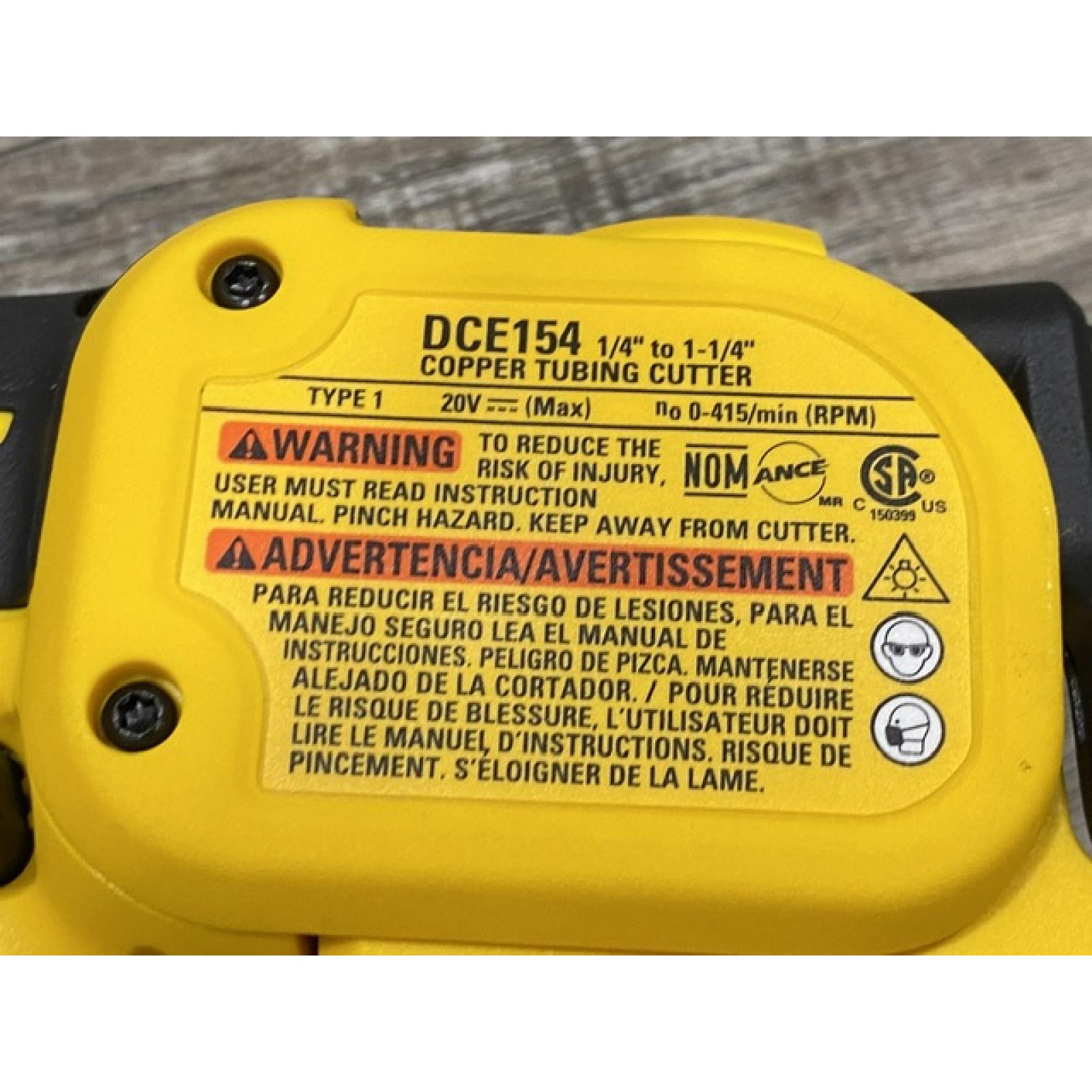 AS-IS DEWALT 20-Volt MAX XR Copper Cutter (Tool Only)