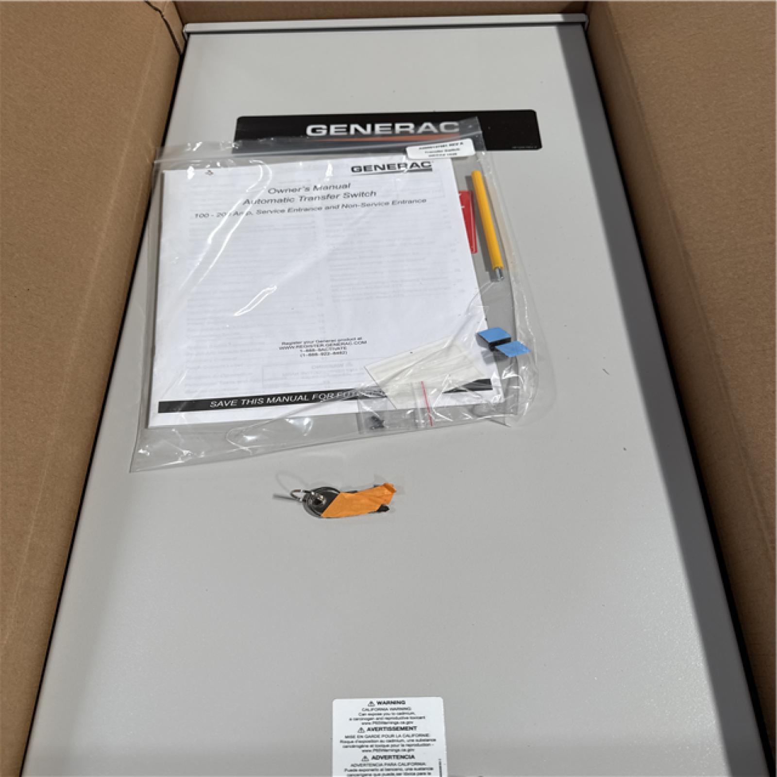 California AS-IS Generac Guardian 14kW Generator  includes Automatic Transfer Switch