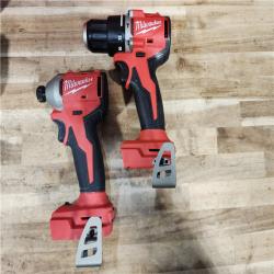 HOUSTON LOCATION - AS-IS M18 18-Volt Lithium-Ion Brushless Cordless Compact Hammer Drill/Impact Combo Kit (2-Tool) with (2) Batteries  Bag