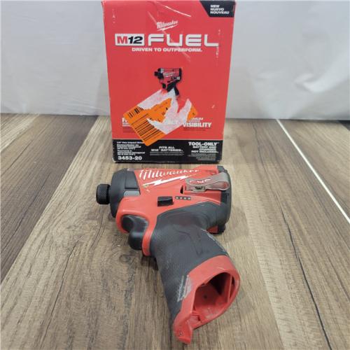 AS-IS Milwaukee M12 FUEL 12 V 1/4 in. Cordless Brushless Impact Driver (Tool KIT battery & charge)