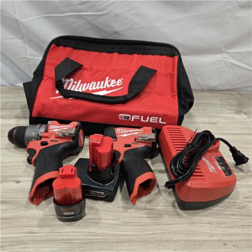 LIKE NEW! - Milwaukee 3497-22 12V Brushless Hammer Drill and Impact Driver Combo Kit