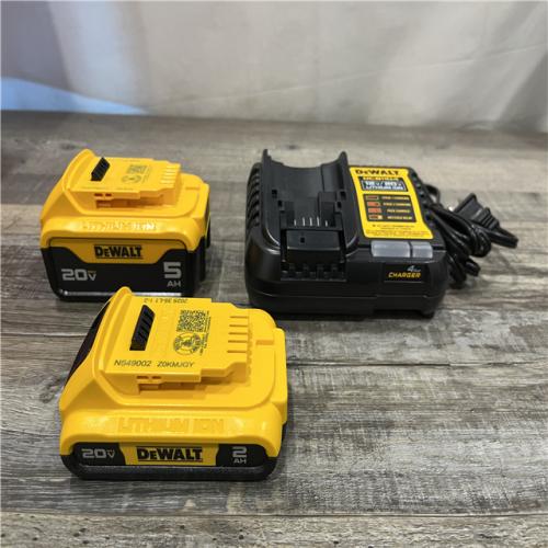 AS-IS DEWALT 20V MAX Lithium-Ion Battery Kit with 5.0Ah and 2.0Ah Battery and Charger