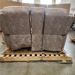 Phoenix NEW Home Elegance Double Glider Reclining Love Seat with Console in BLK/BRW/FBR-2