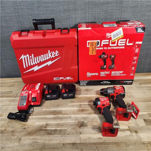 HOUSTON LOCATION - AS-IS (APPEARS LIKE NEW) MILWAUKEE M18 FUEL 18V Lithium-Ion Brushless Cordless Hammer Drill and Impact Driver Combo Kit (2-Tool) with 2 Batteries