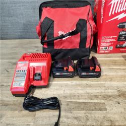 HOUSTON LOCATION - AS-IS Milwaukee M18 18V Lithium-Ion Brushless Cordless Compact Drill/Impact Combo Kit (2-Tool) W/(2) 2.0 Ah Batteries  Charger & Bag