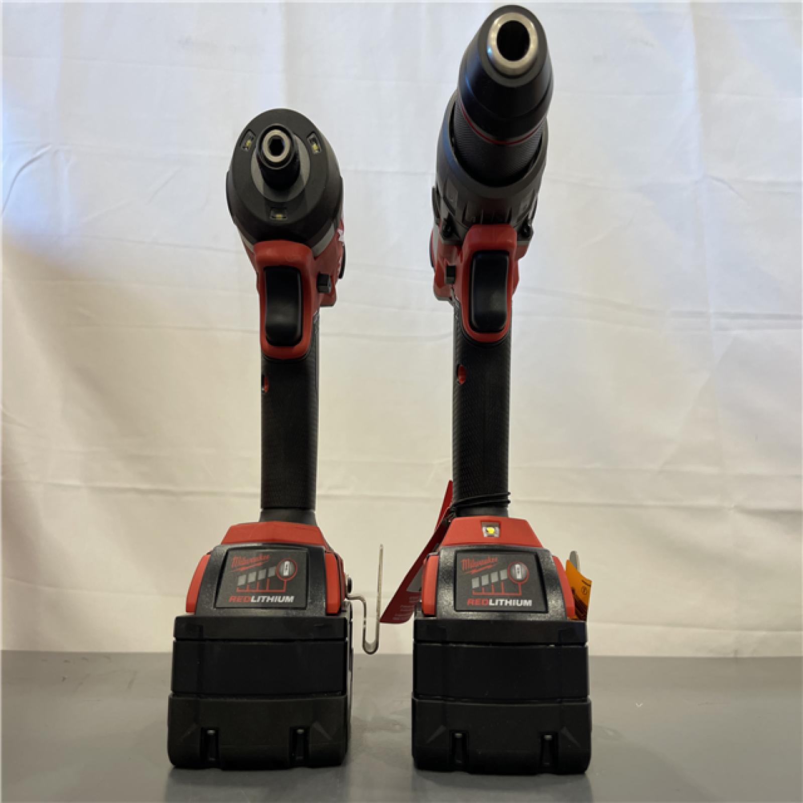 AS-IS - MILWAUKEE FUEL 18V Lithium-Ion Brushless Cordless Hammer Drill and Impact Driver Combo Kit