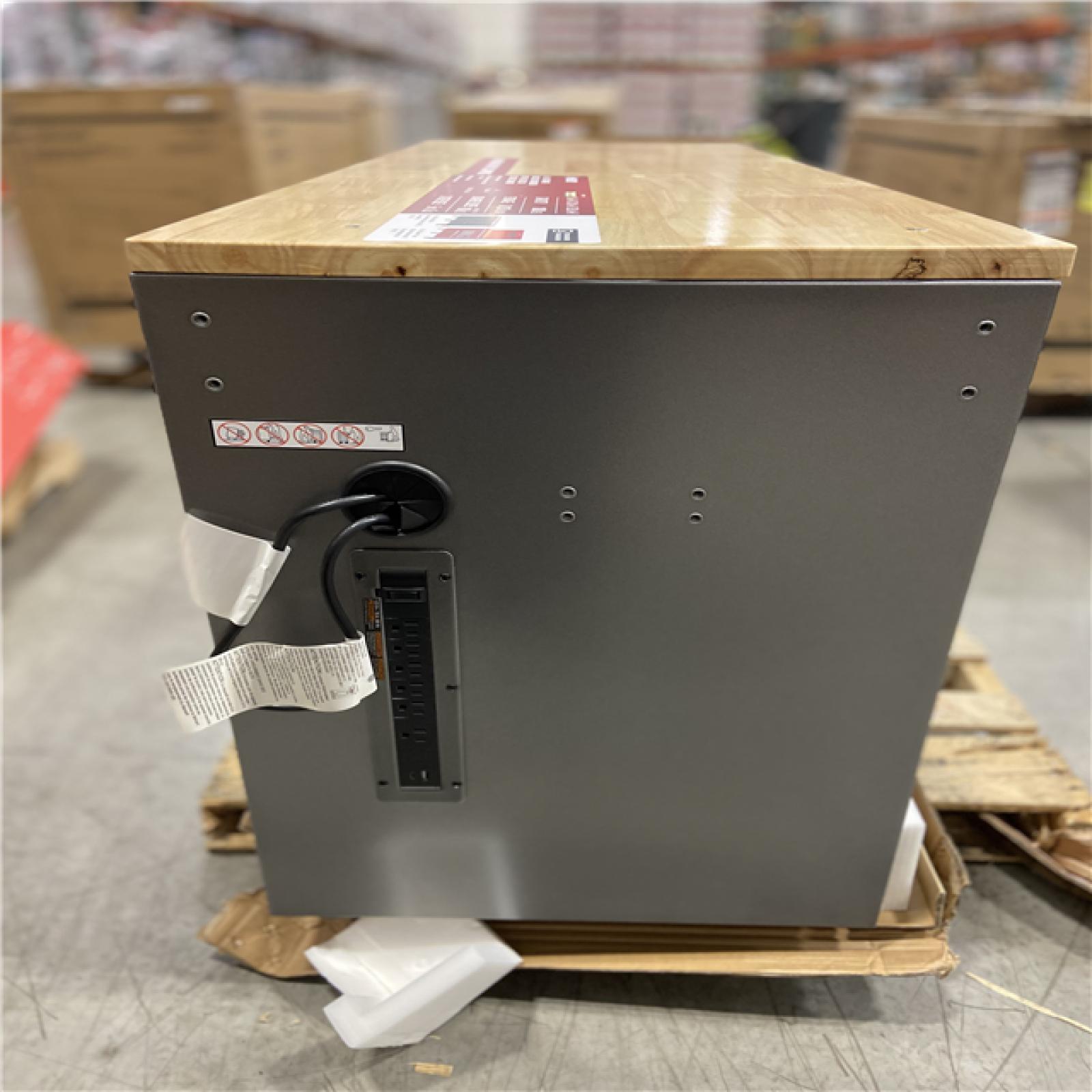 DALLAS LOCATION - Husky 61 in. W x 24 in. D Standard Duty 10-Drawer Mobile Workbench Tool Chest with Sliding Bin Storage Drawer in Silver