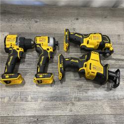 AS-IS DEWALT ATOMIC 20-Volt Lithium-Ion Cordless Brushless Combo Kit (4-Tool)