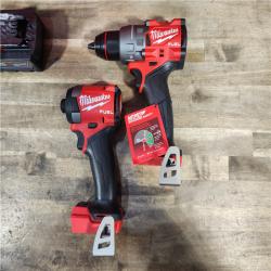 HOUSTON LOCATION - AS-IS (APPEARS LIKE NEW) MILWAUKEE FUEL 18V Lithium-Ion Brushless Cordless Hammer Drill and Impact Driver Combo Kit (2-Tool) with 2 Batteries