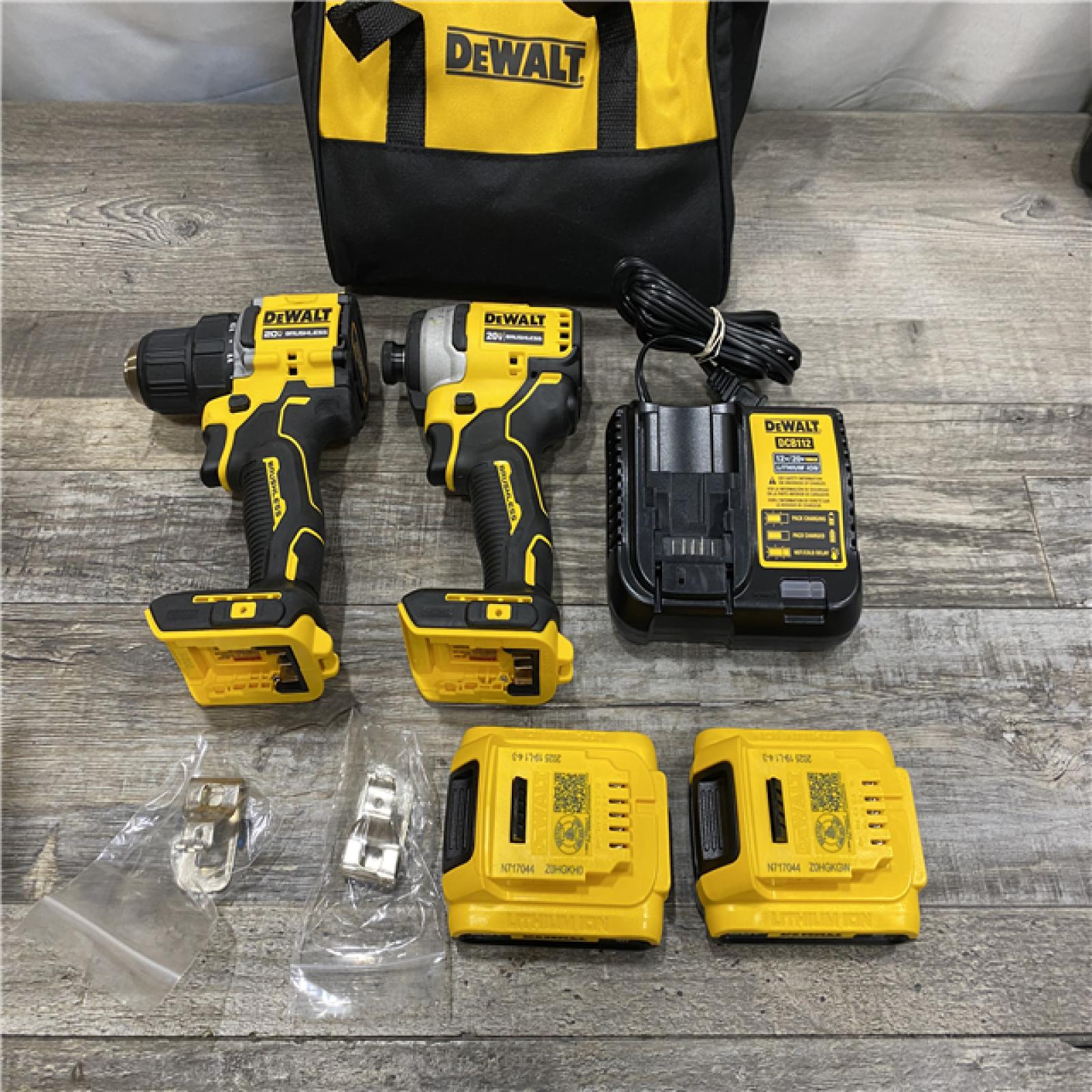 AS-IS DEWALT ATOMIC 20-Volt MAX Lithium-Ion Cordless Combo (2-Tool) Kit