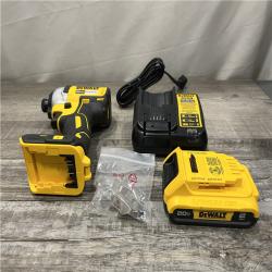 AS-IS DEWALT 20V MAX Lithium-Ion Brushless Cordless 1/4 in. Impact Driver Kit