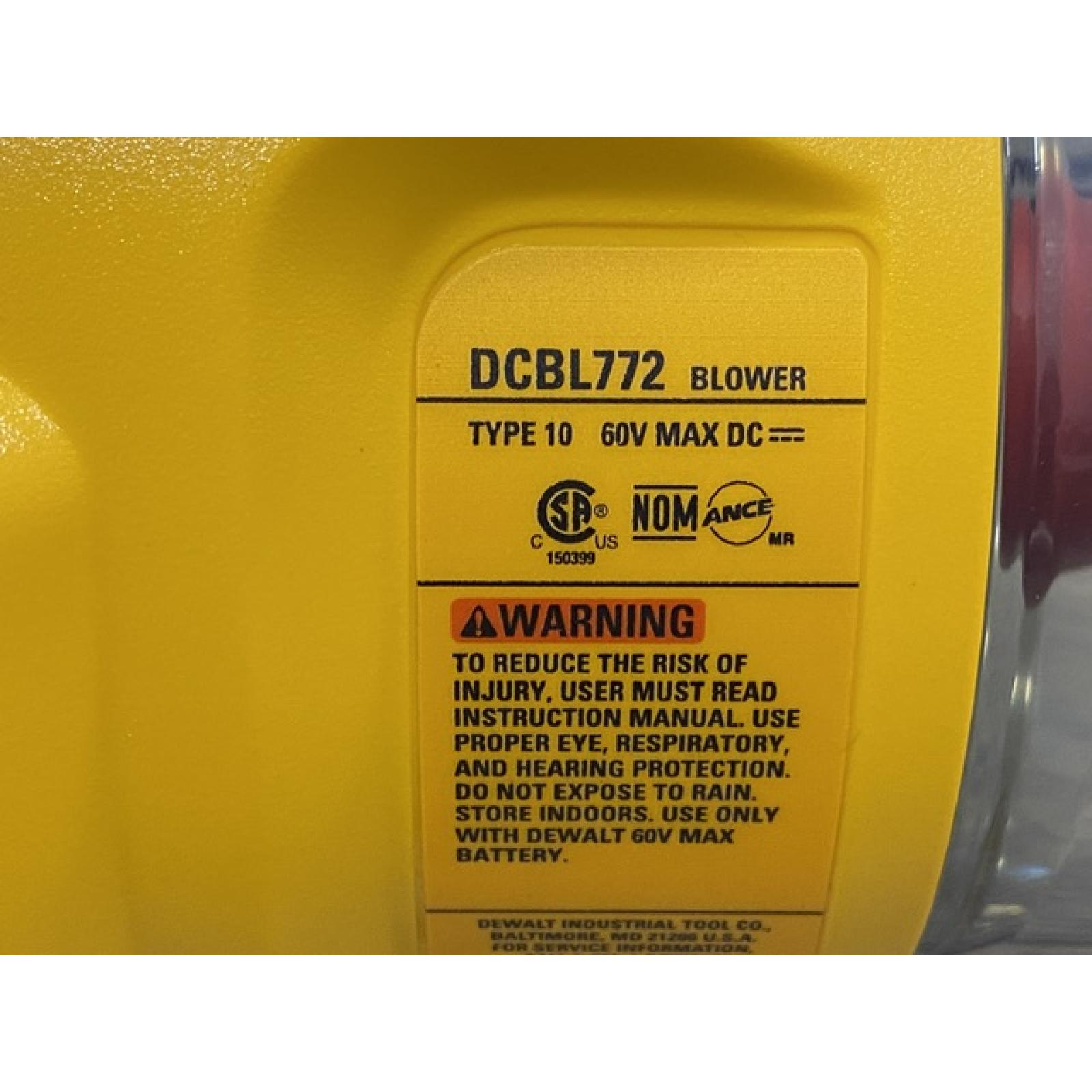 AS-IS DEWALT FLEXVOLT 60V MAX 125 MPH 600 CFM Brushless Cordless Battery Powered Blower Kit