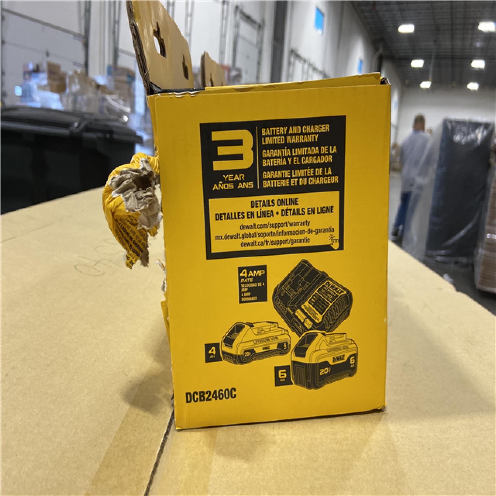 AS-IS - DEWALT 20V MAX Lithium-Ion 6.0Ah and 4.0Ah Battery and Charger Starter Kit (2 PACK)