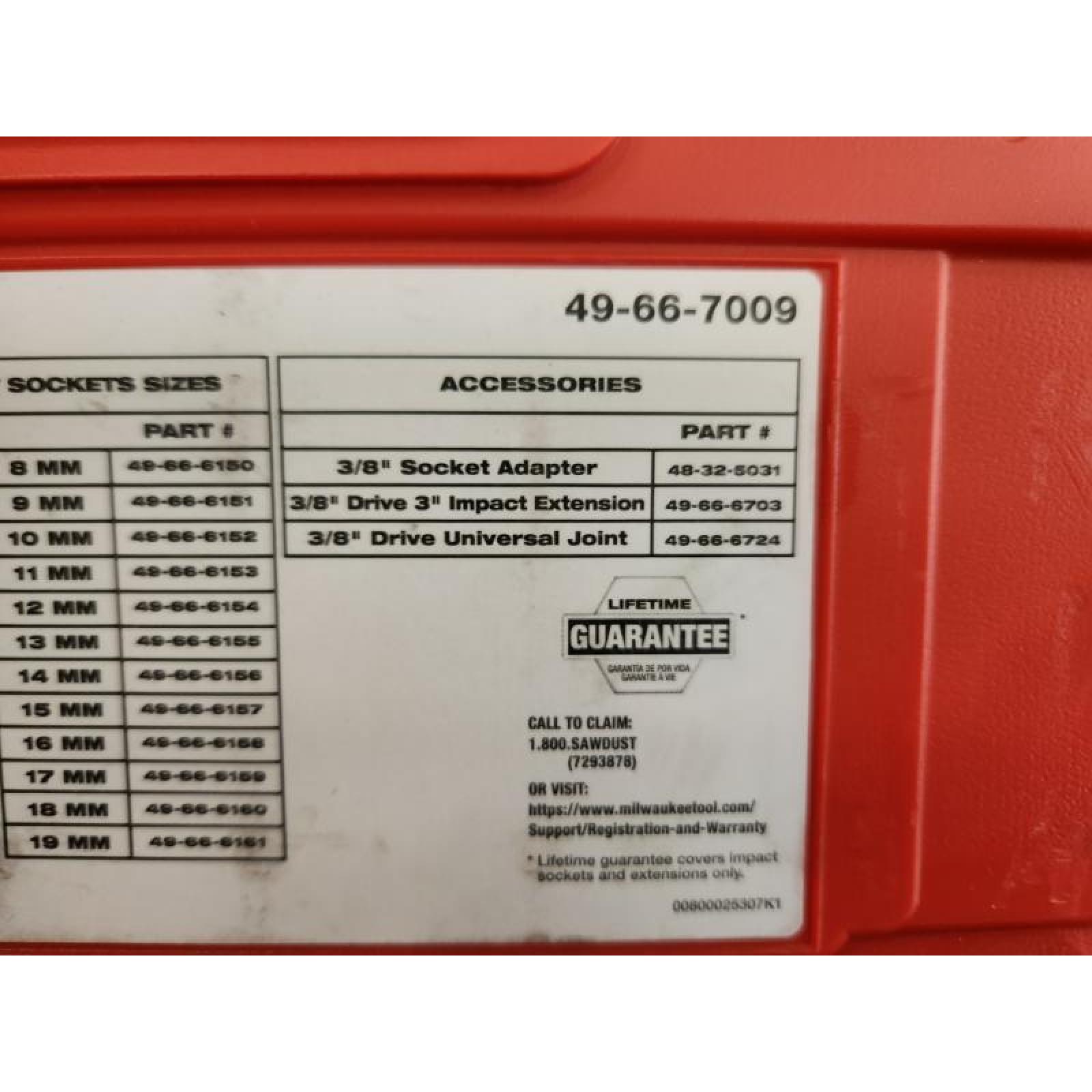Phoenix NEW Milwaukee SHOCKWAVE 3/8 in. Drive SAE and Metric 6 Point Impact Socket Set (43-Piece)