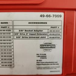 Phoenix NEW Milwaukee SHOCKWAVE 3/8 in. Drive SAE and Metric 6 Point Impact Socket Set (43-Piece)