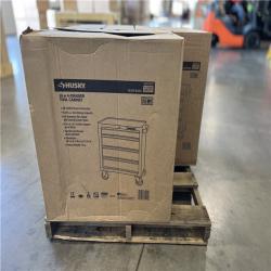 DALLAS LOCATION - Husky 26.5 in. W x 18 in. D Standard Duty 4-Drawer Rolling Tool Cabinet in Gloss Black PALLET -(3 UNITS)