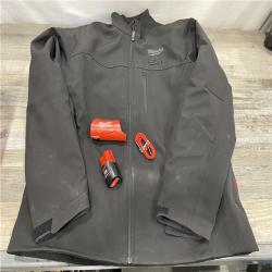 AS-IS Milwaukee Men's X-Large 12-Volt Lithium-Ion Cordless Tough Shell Black Heated Jacket with (1) 3.0 Ah Battery and Charger