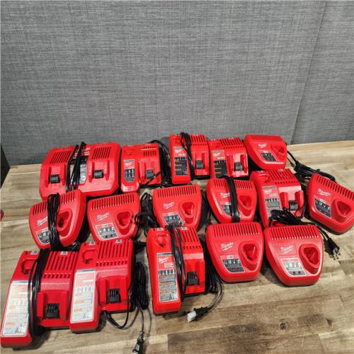 HOUSTON LOCATION - AS-IS MILWAUKEE BATTERY CHARGER PACK QTY - 16