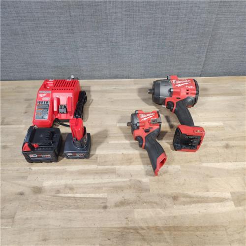 HOUSTON LOCATION - AS-IS Milwaukee 2 Tool Combo Kit W/ (2) Battery & Charger