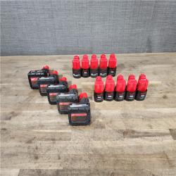 HOUSTON LOCATION - AS-IS MILWAUKEE BATTERY PACK QTY - 15