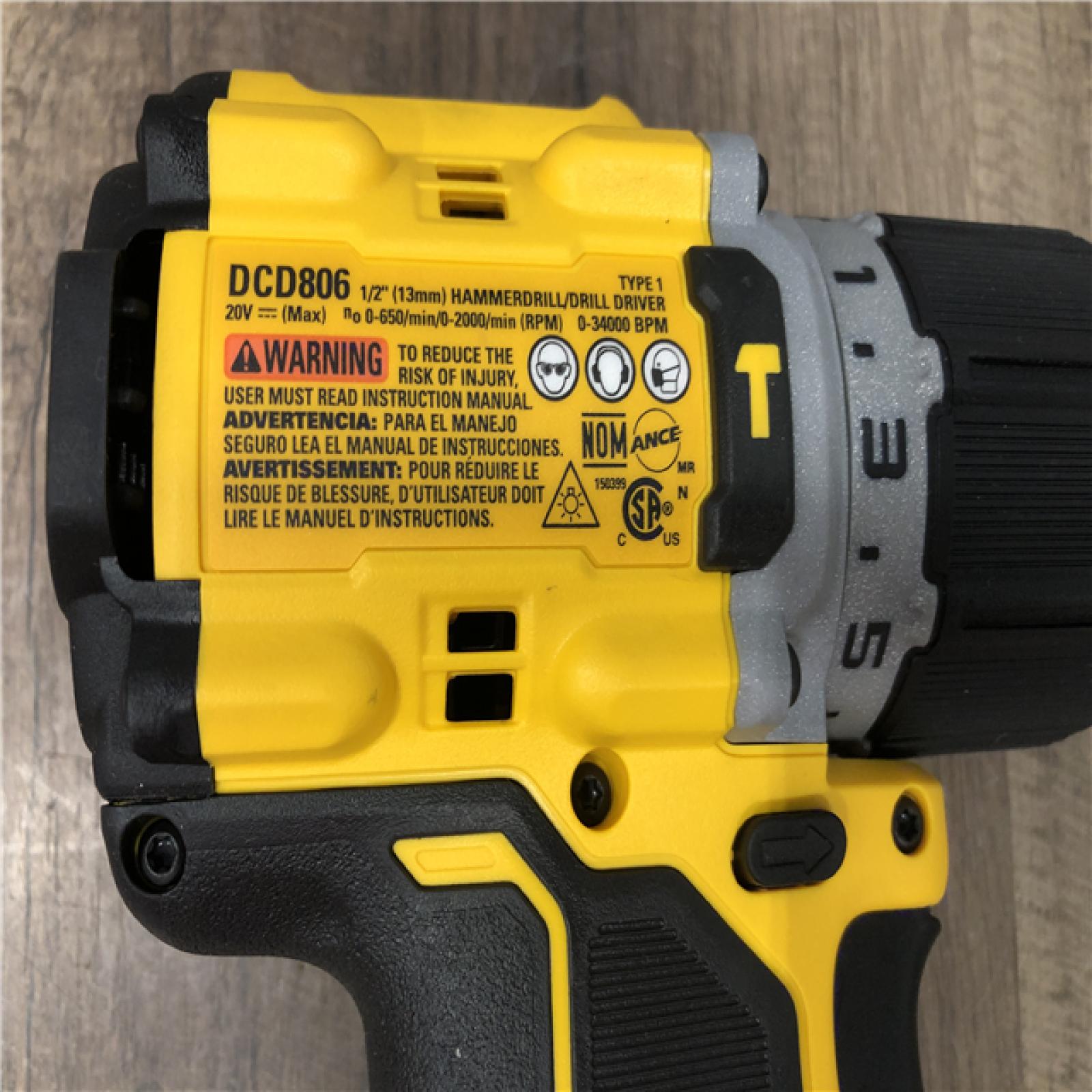 AS-IS DEWALT 20V XR Brushless Cordless 1/2 in. Hammer Drill (Tool-Only)
