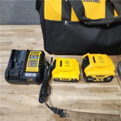 HOUSTON LOCATION - AS-IS DEWALT 20V MAX Lithium-Ion Cordless 3-Tool Combo Kit with 2.0 Ah Battery  5.0 Ah Battery  Charger and Bag