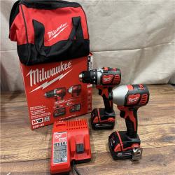 AS-IS Milwaukee M18 18V Cordless Brushed 2 Tool Drill/Driver and Impact Driver Kit