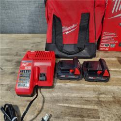 HOUSTON LOCATION - AS-IS Milwaukee 18V Cordless Brushed 2-Tool Drill/Driver and Impact Driver Kit