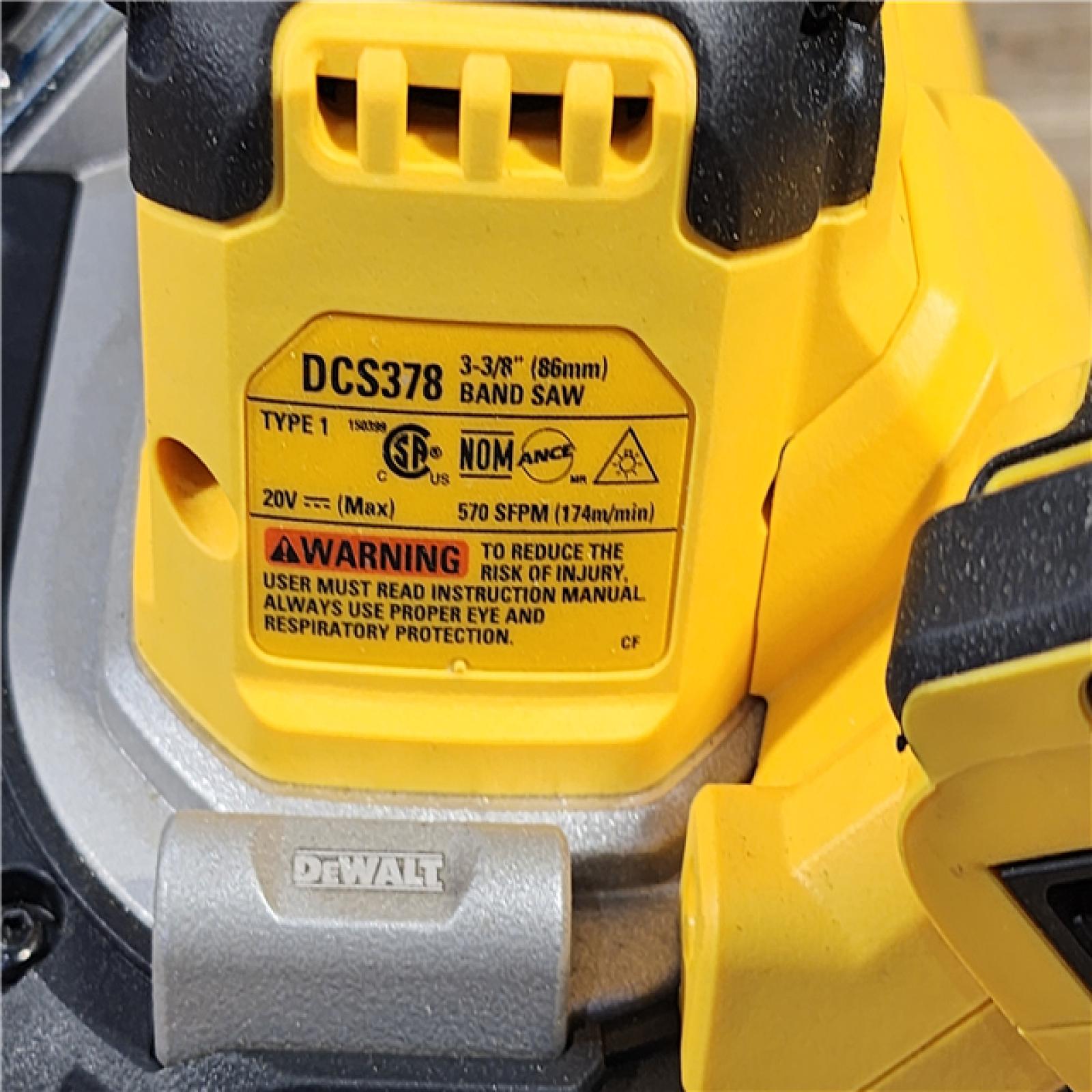 HOUSTON LOCATION - AS-IS DEWALT 20-Volt MAX 3-3/8 in. Cordless Brushless Bandsaw (Tool-Only)