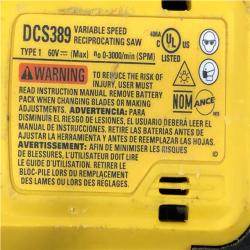 AS-IS DEWALT FLEXVOLT 60V MAX Cordless Brushless Reciprocating Saw (Tool Only)